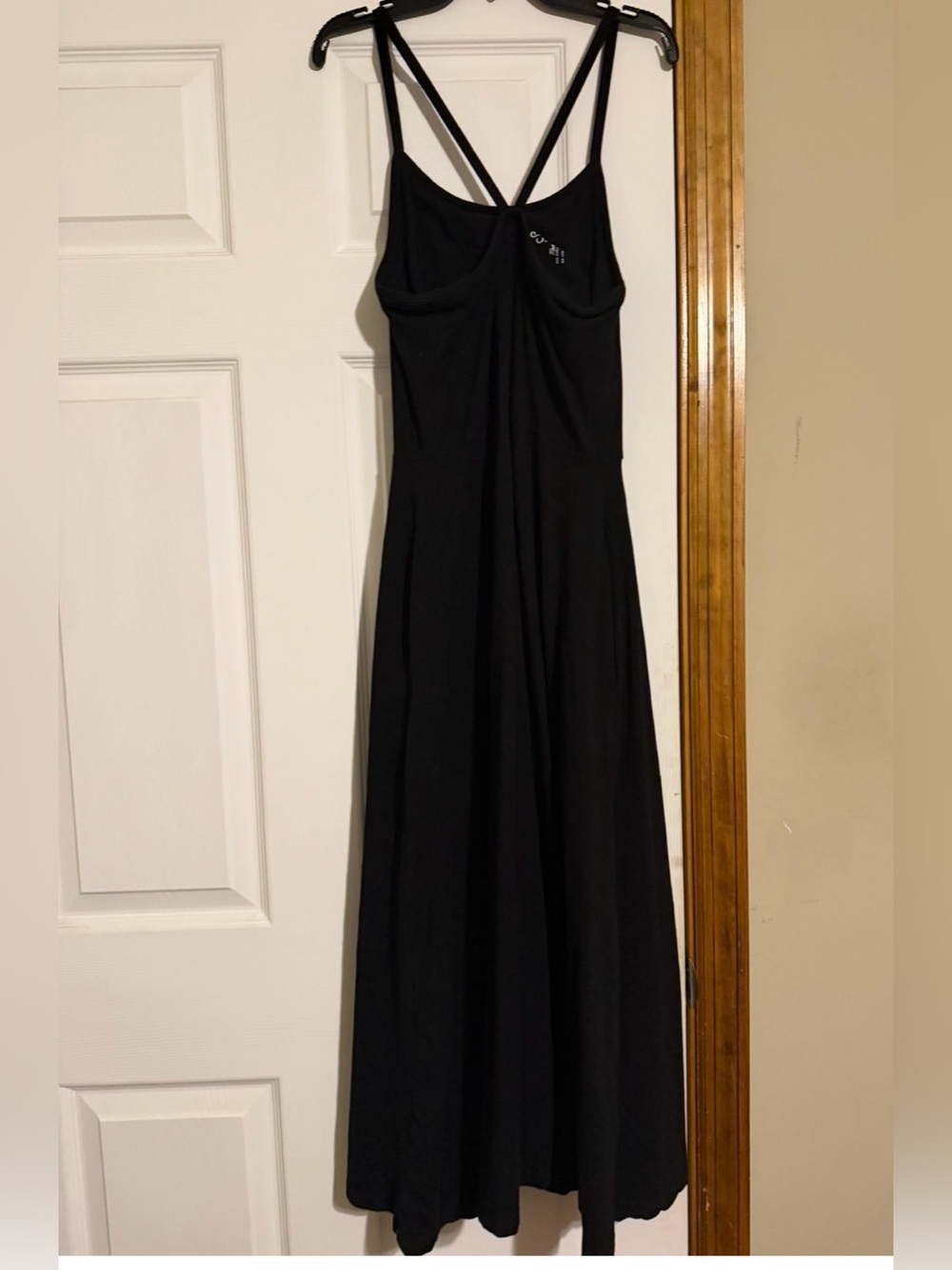 Pact Fit And Flare Midi Dress Organic Cotton Stretch Black Large - Picture 3 of 5